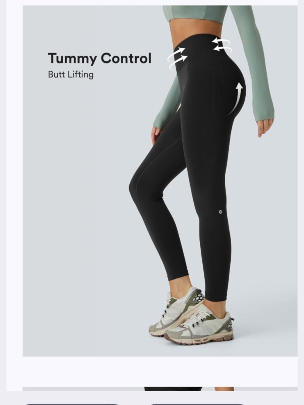 OneForm Seamless Flow Mid Rise Tummy Control Butt Lifting Yoga Leggings